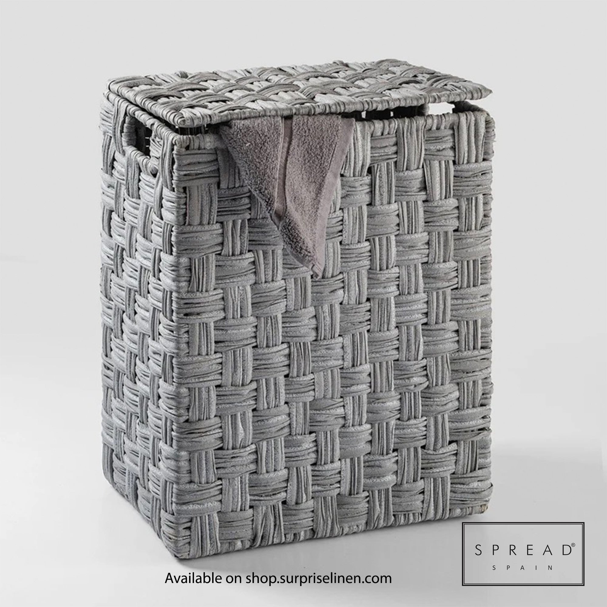 Spread Spain - Waterproof & Moisture Proof Synthetic Rattan Criss Cross 3 Pc Storage Set (Grey)