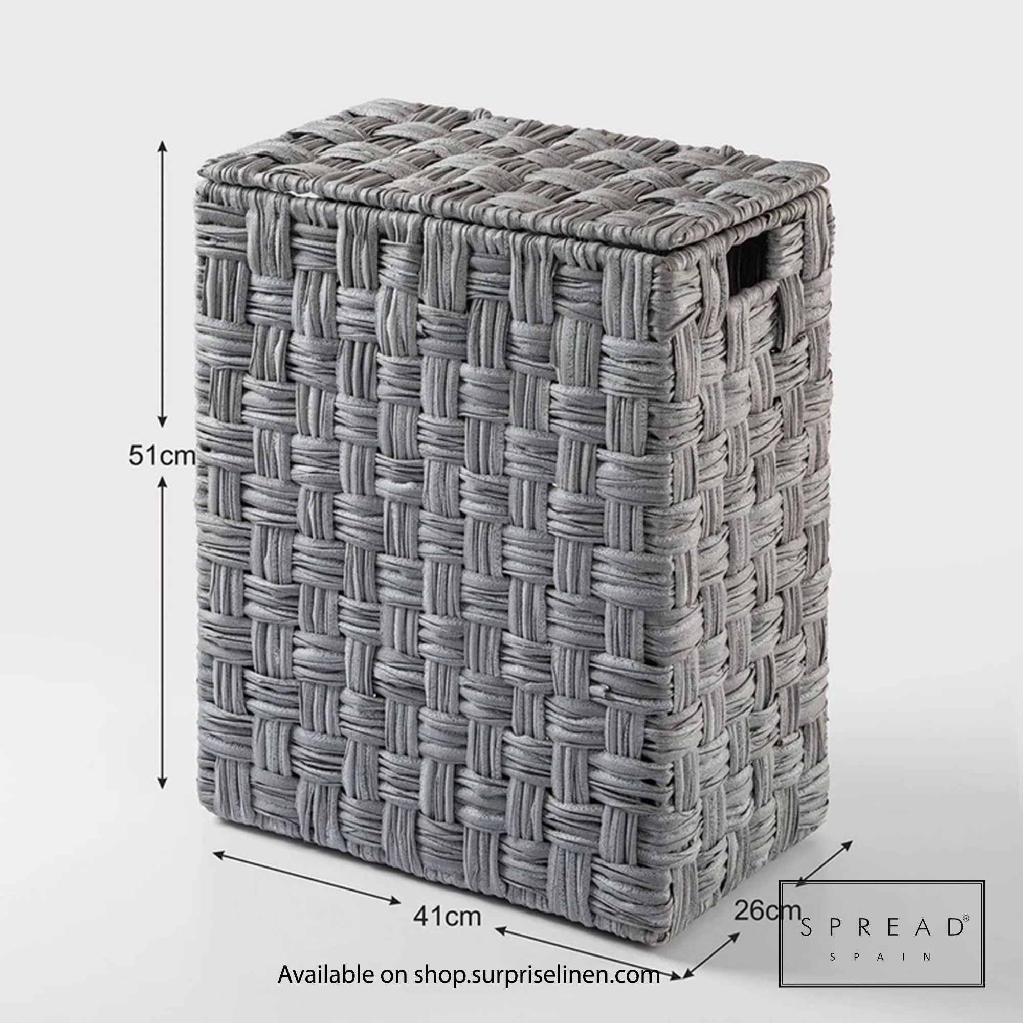 Spread Spain - Waterproof & Moisture Proof Synthetic Rattan Criss Cross 3 Pc Storage Set (Grey)