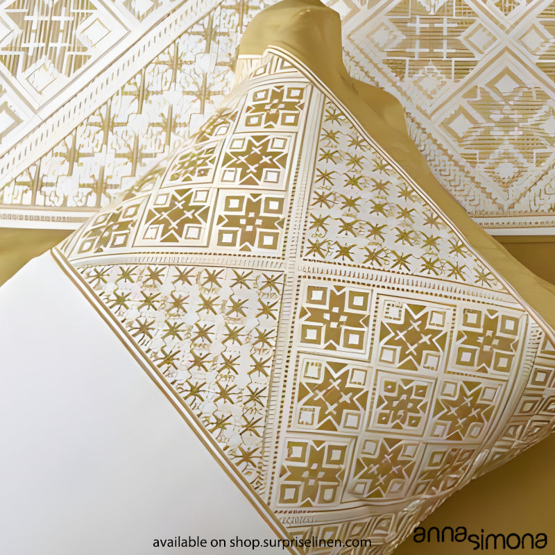 Anna Simona - Iznik 3 Pcs 400 TC Fine Cotton Satin Bed Cover Set (Lime Green)