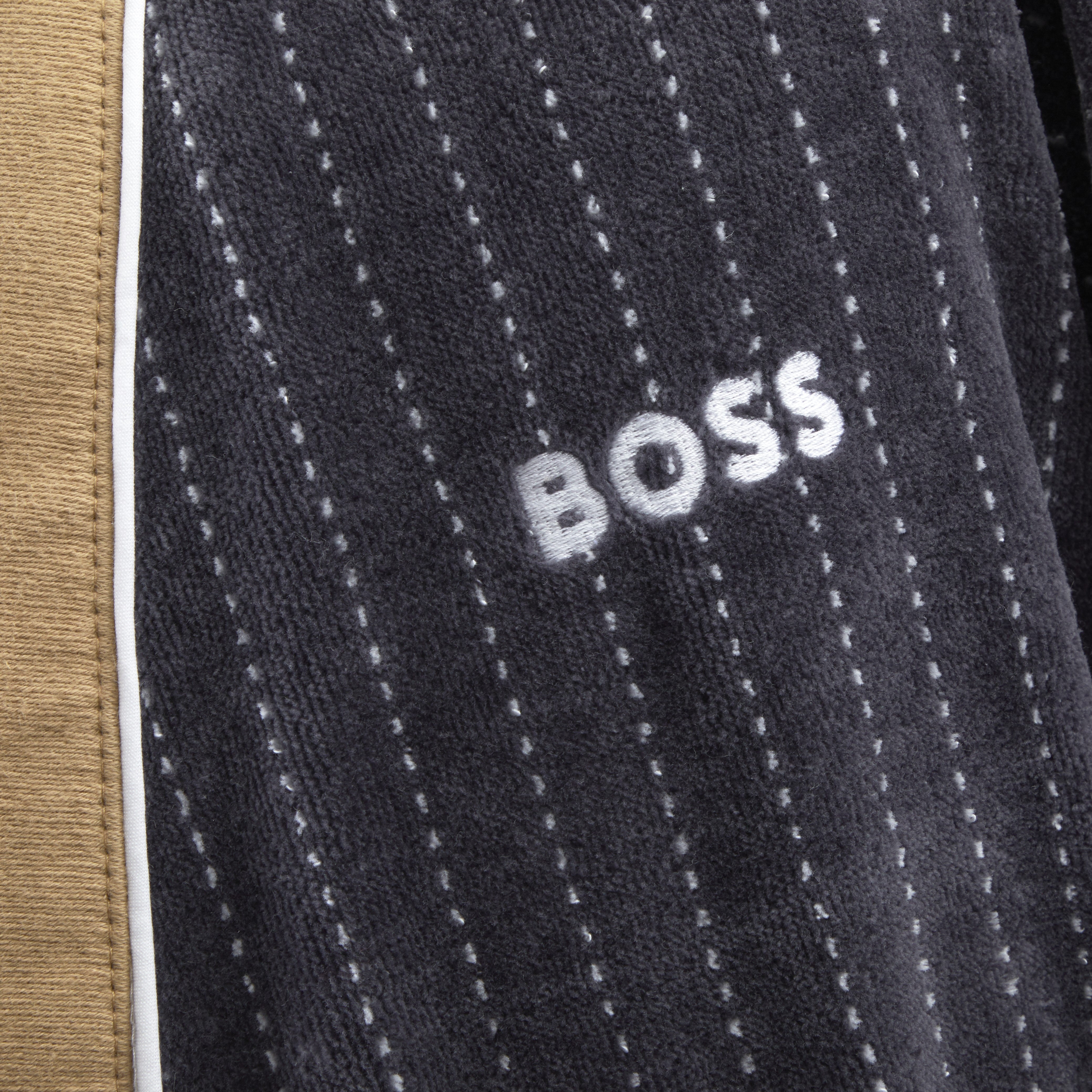 Hugo Boss - Tennis Stripes Bathrobes / Kimonos in 450 GSM 100% Organic Cotton (Black)