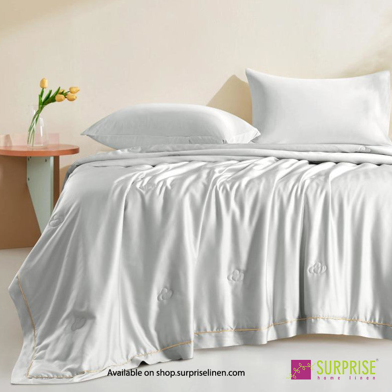 Surprise Home - Lumina Collection Tencel Comforter (Silver Grey)
