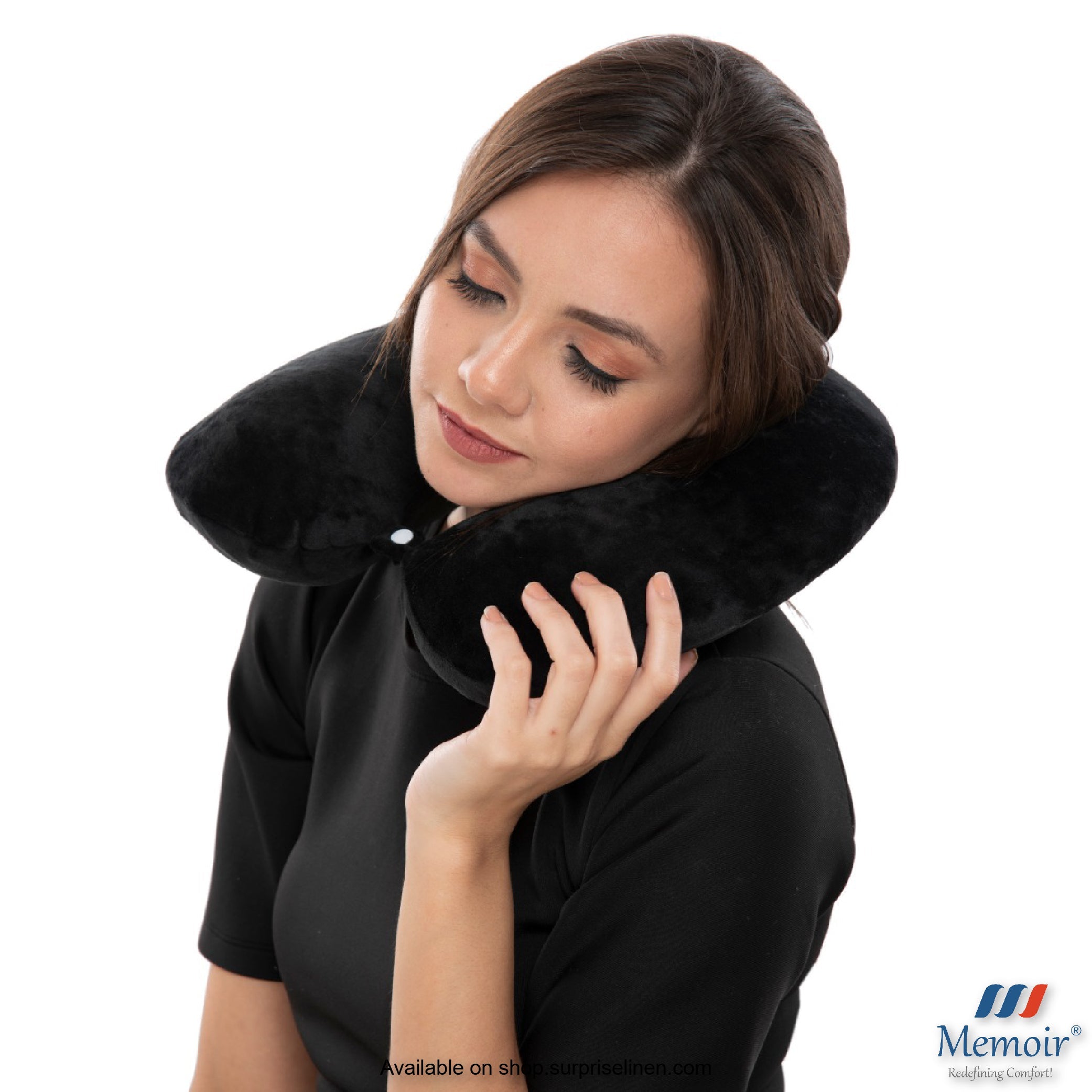 Memoir - Memory Foam U-Neck Travel Pillow (Black)