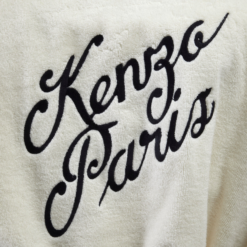 Kenzo - K Varisity Bathrobes / Kimonos in 420 GSM 100% Organic Cotton Bathrobe (Ecru)