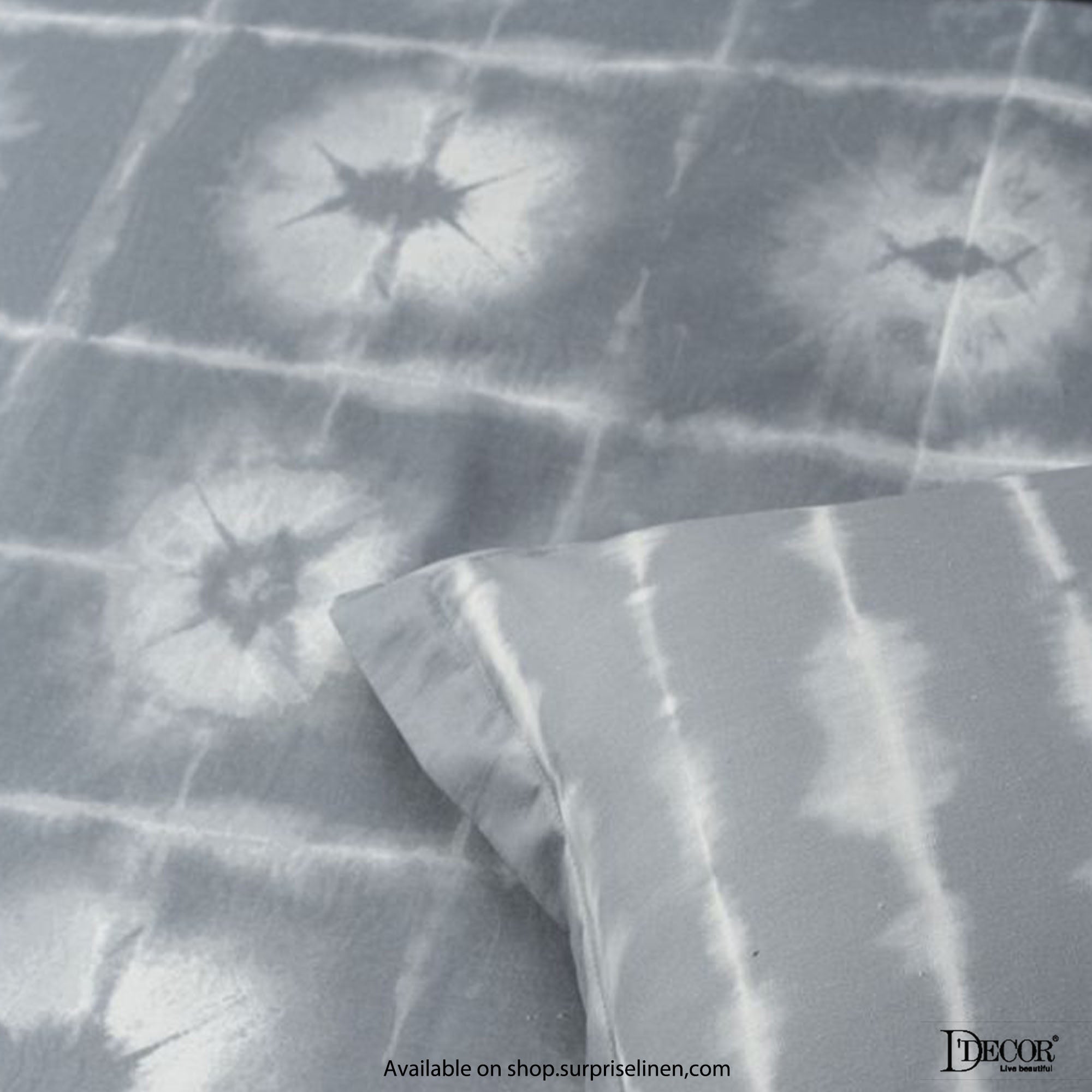 D'Decor - Icons Collection 100% Cotton 5 Pcs King Size Bedsheet Set (Shibori)