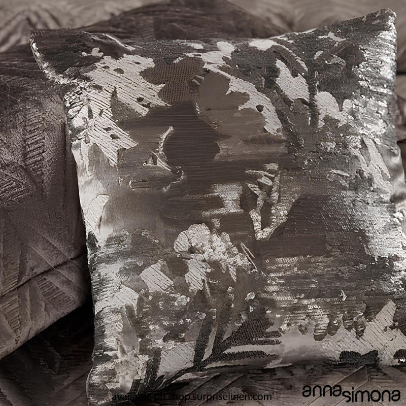 Anna Simona - Odette 8 Pcs Velvet Bedcover Set (Moss Grey)