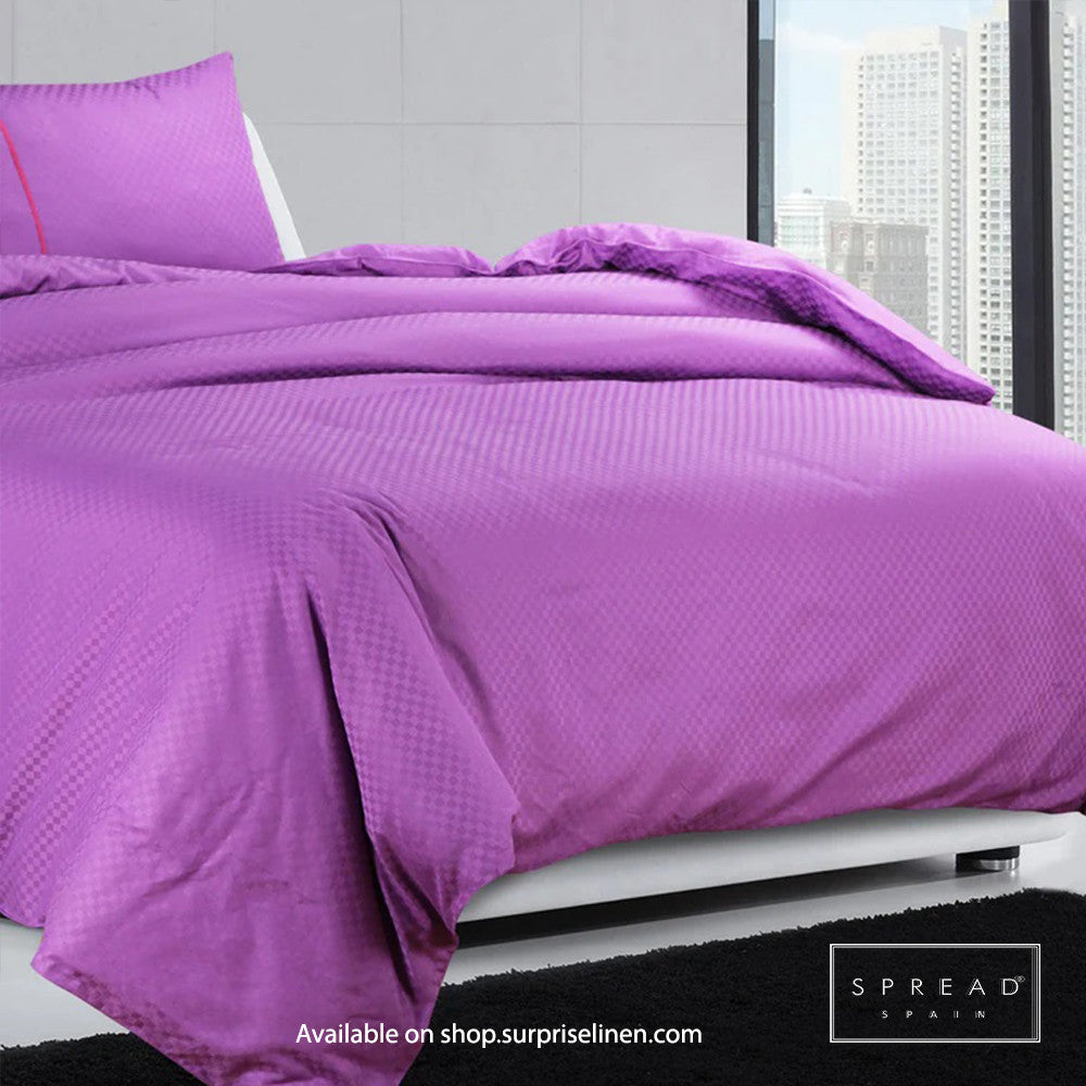 Spread Spain - Oxford Street Collection 400 Thread Count 100% Cotton Bedding Set (Purple)