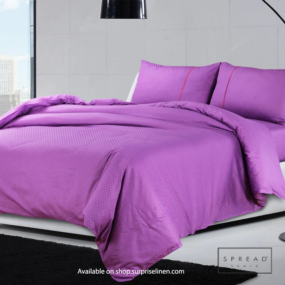 Spread Spain - Oxford Street Collection 400 Thread Count 100% Cotton Bedding Set (Purple)