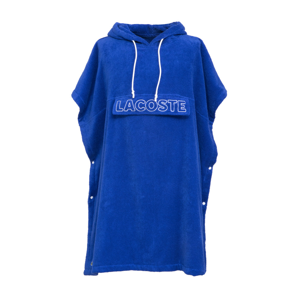 Lacoste - L Wave 350 GSM 100% Organic Cotton Poncho (Cobalt)