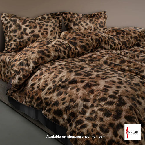 Spread Spain - Spring Summer Collection 550 TC 100% Cotton King Size Bedsheet Set (Cheetah)