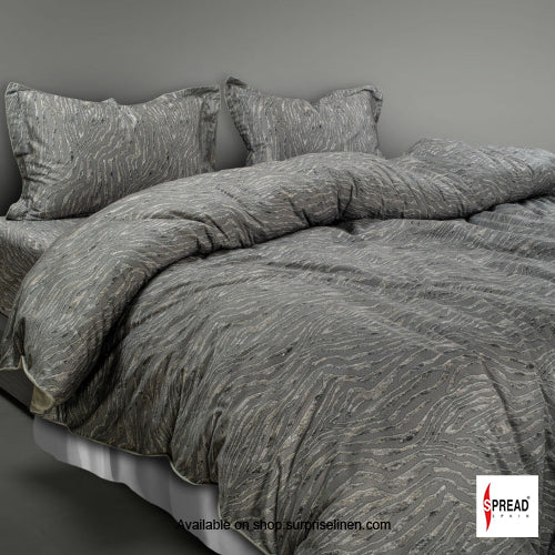 Spread Spain - Spring Summer Collection 550 TC 100% Cotton King Size Bedsheet Set (Grey)