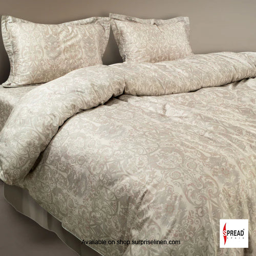 Spread Spain - Spring Summer Collection 550 TC 100% Cotton King Size Bedsheet Set (Ash Grey)