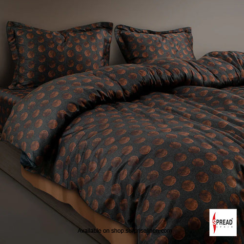 Spread Spain - Spring Summer Collection 550 TC 100% Cotton King Size Bedsheet Set (Brown)