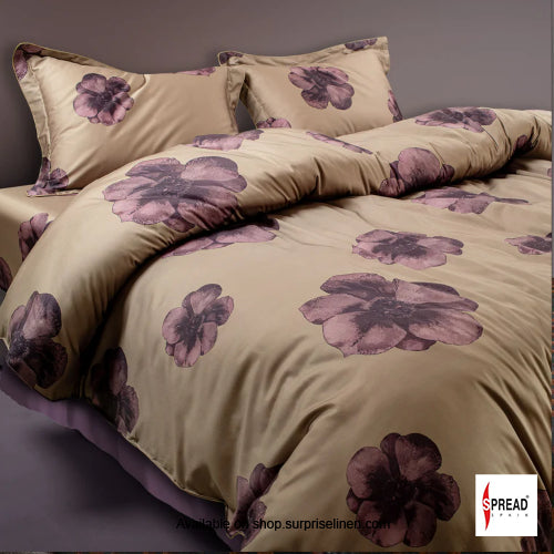Spread Spain - Spring Summer Collection 550 TC 100% Cotton King Size Bedsheet Set (Light Beige)