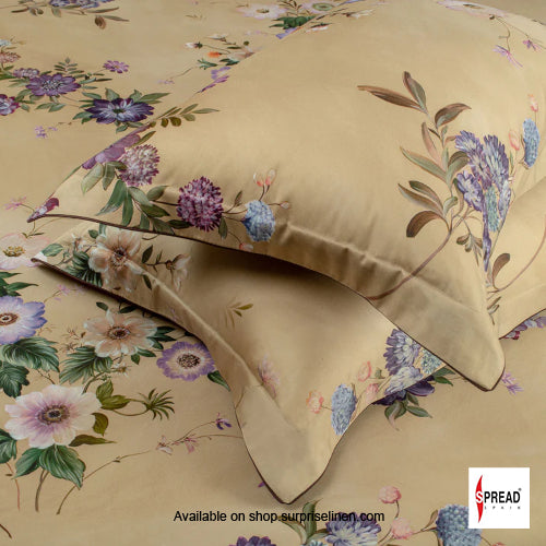 Spread Spain - Spring Summer Collection 550 TC 100% Cotton King Size Bedsheet Set (Sand)