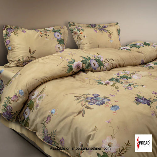Spread Spain - Spring Summer Collection 550 TC 100% Cotton King Size Bedsheet Set (Sand)
