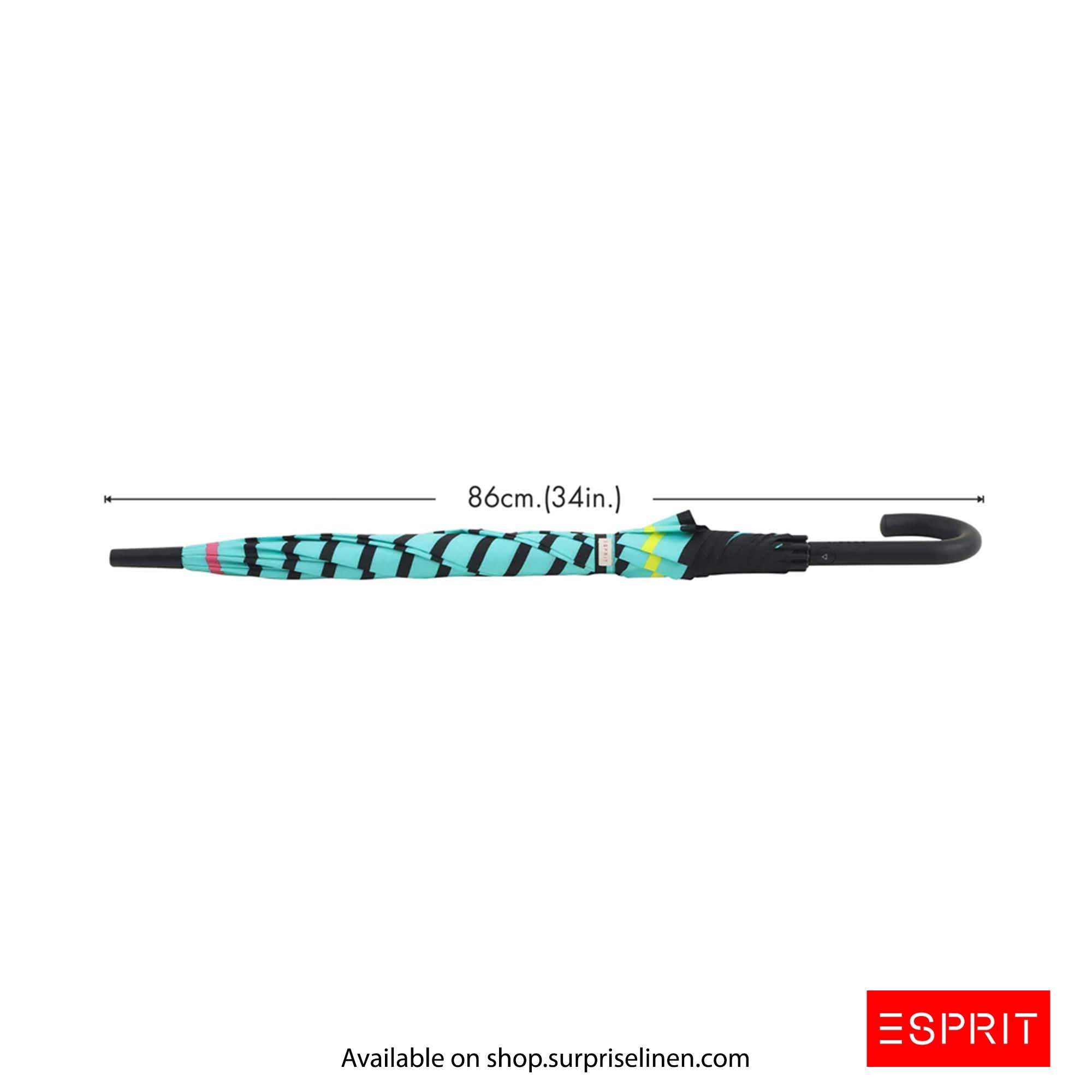 Esprit - Abstract Collection Long AC Umbrella (Turquoise)