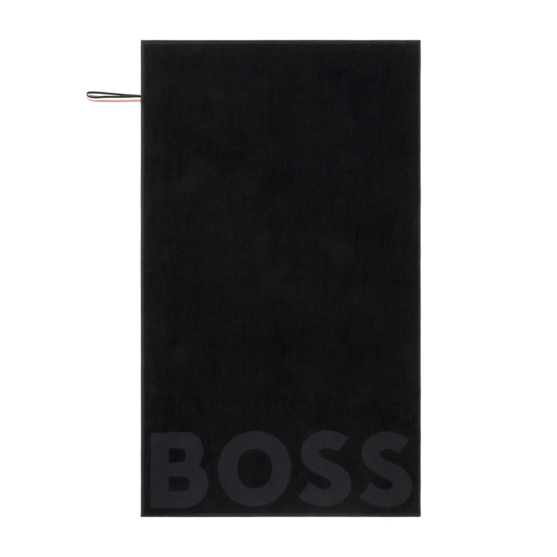 Hugo Boss - Border Logo 350 GSM 100% Cotton Towel (Black)