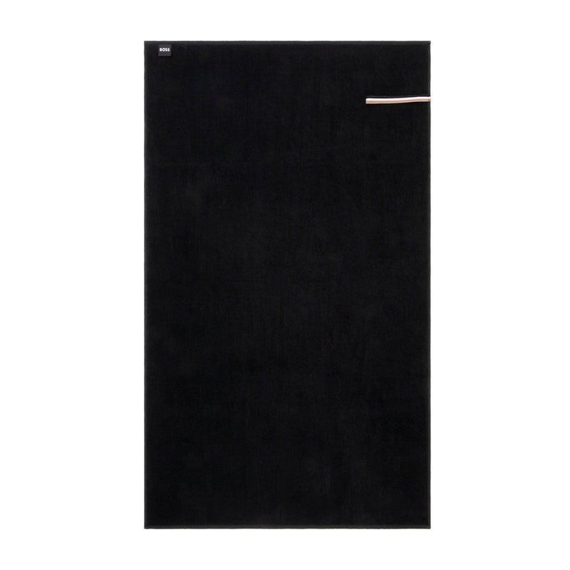 Hugo Boss - Border Logo 350 GSM 100% Cotton Towel (Black)
