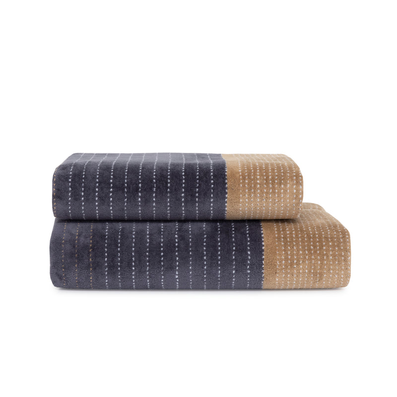 Hugo Boss - Tennis Stripes Towels with Sateen Border 450 GSM 100% Cotton (Black)