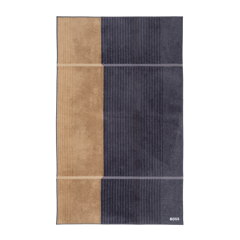 Hugo Boss - Tennis Stripes Towels with Sateen Border 450 GSM 100% Cotton (Black)