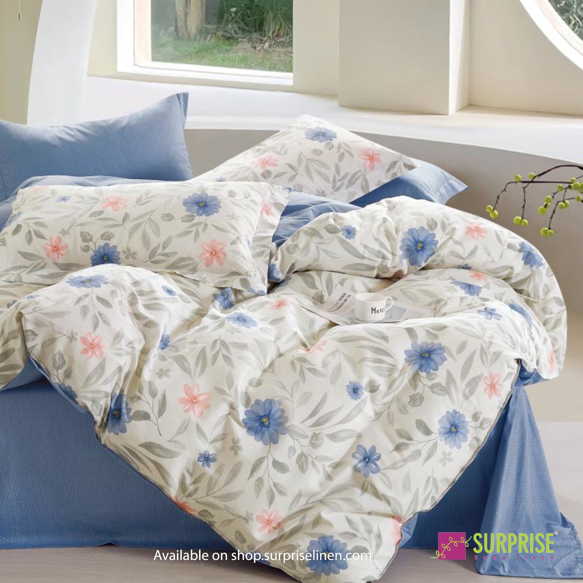 Luxury Essentials By Surprise Home Exclusive Hues Collection 3 Pcs Super King Size Bedsheet Set in 300 TC Premium Cotton (Ivory Petal)