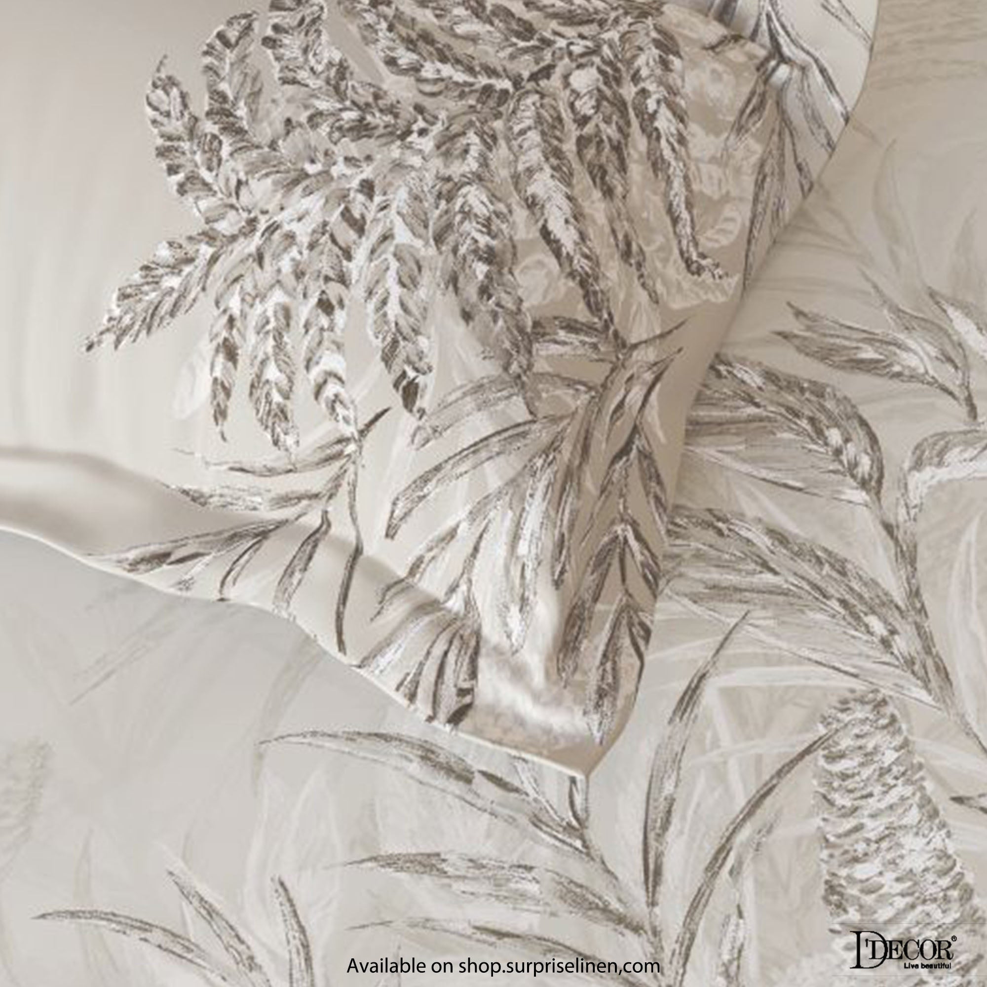 D'Decor - Foliage Glory 100% Cotton 5 Pcs Bedsheet Set (Breezy)