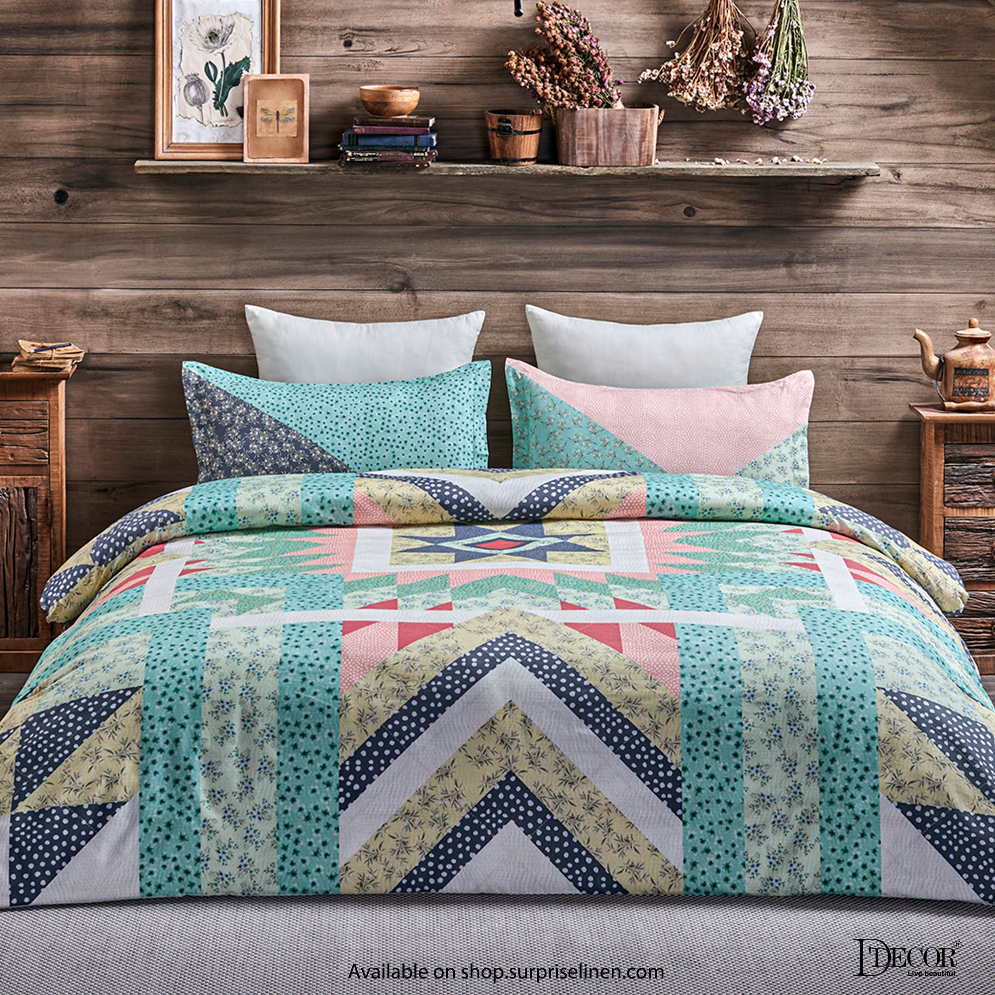 D'Decor - Countryside Collection Foam Green Bed Sheet Set