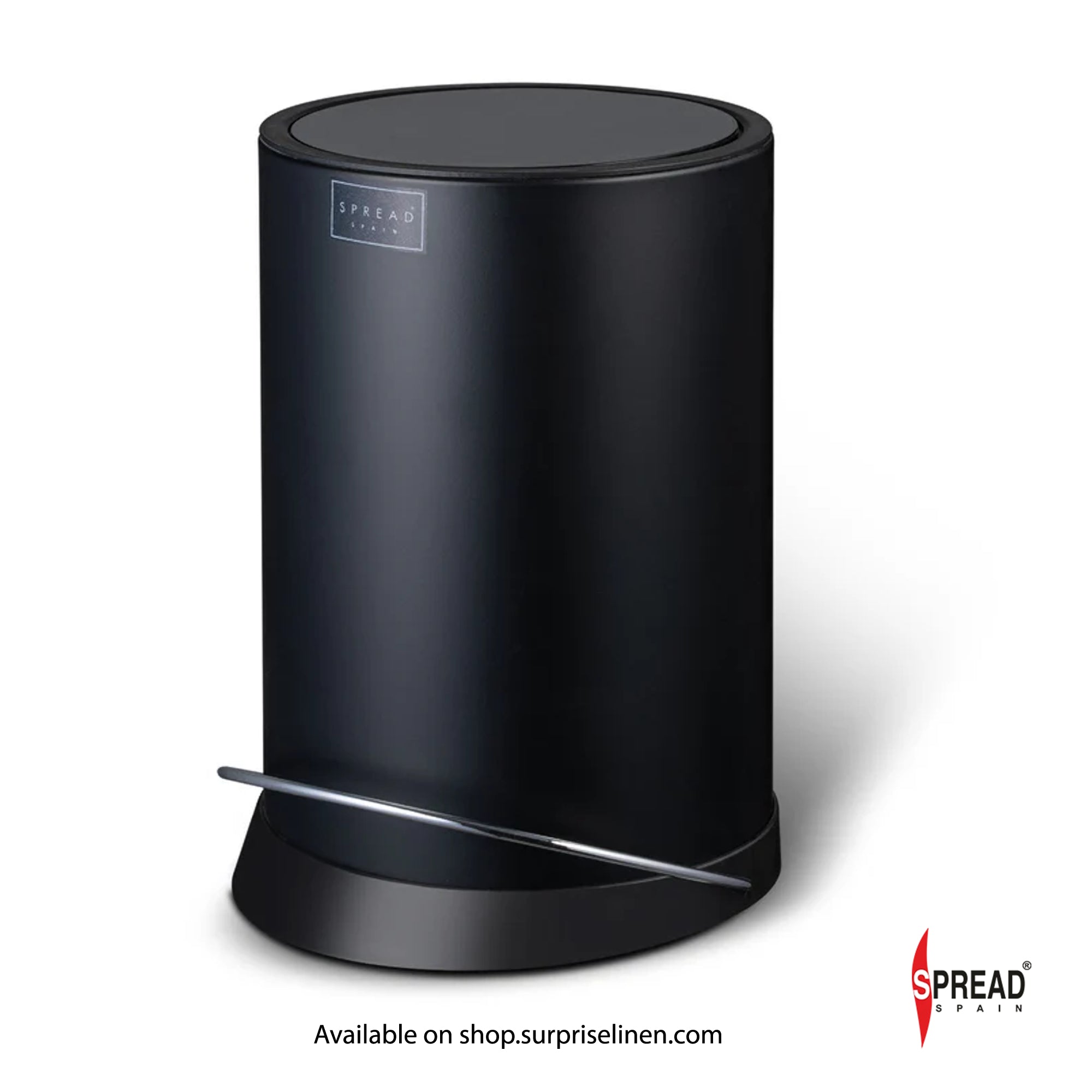 Spread Spain - Metallica Collection 6 Litre Silent Close Dustbin (Black Matt)