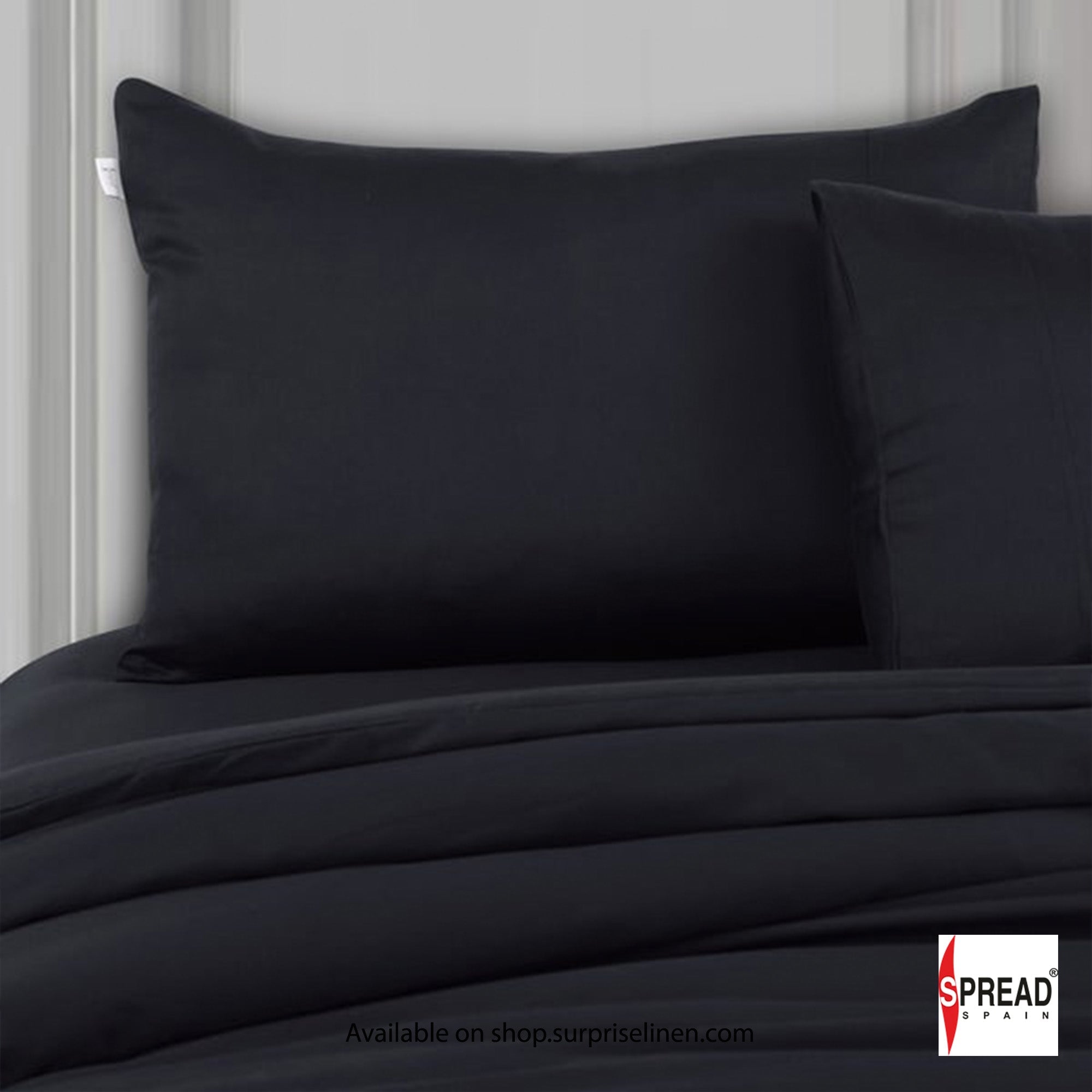 Spread Spain - Madison Avenue Collection 400 Thread Count 100% Cotton Bedding Set (Black)