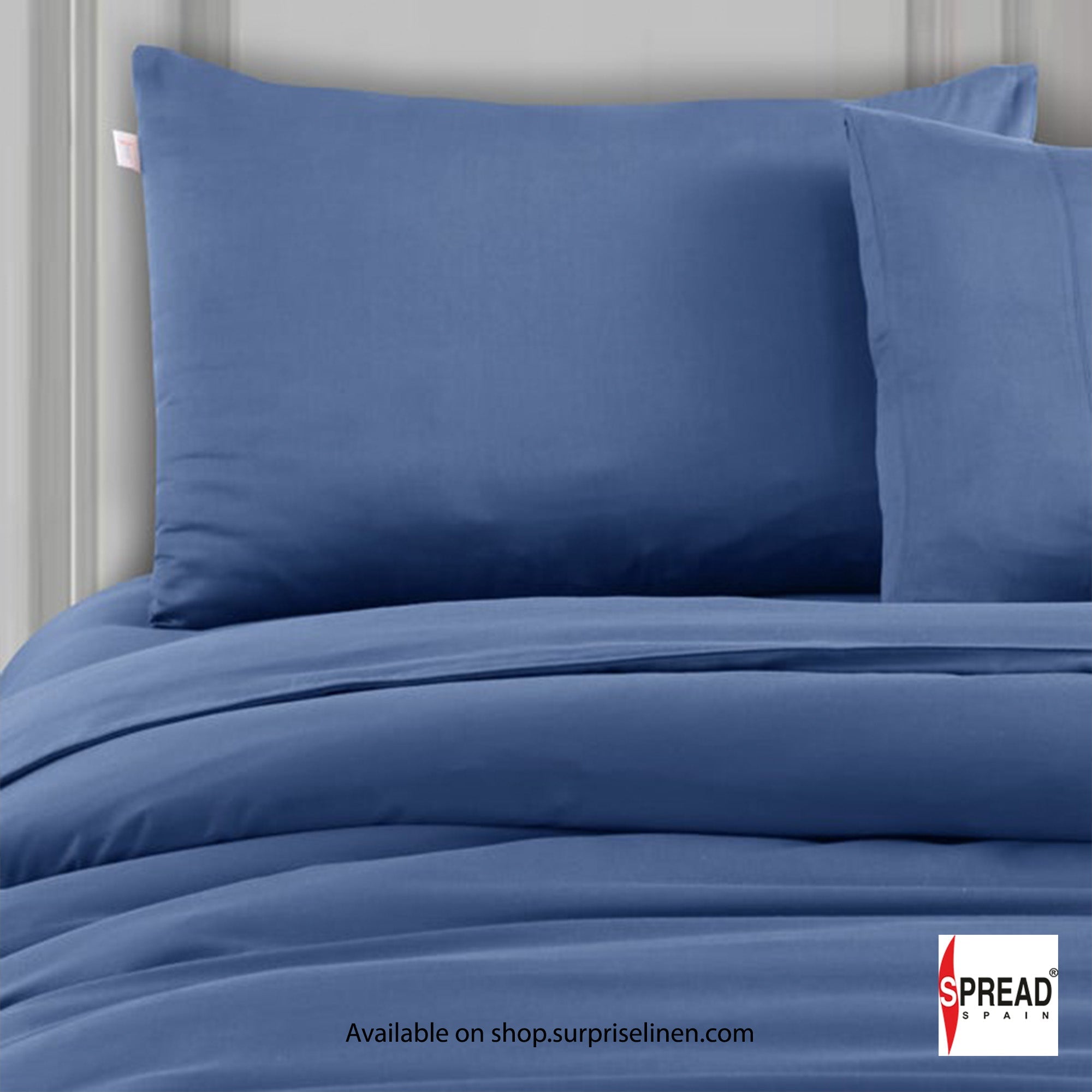 Spread Spain - Madison Avenue Collection 400 Thread Count 100% Cotton Bedding Set (Blue)