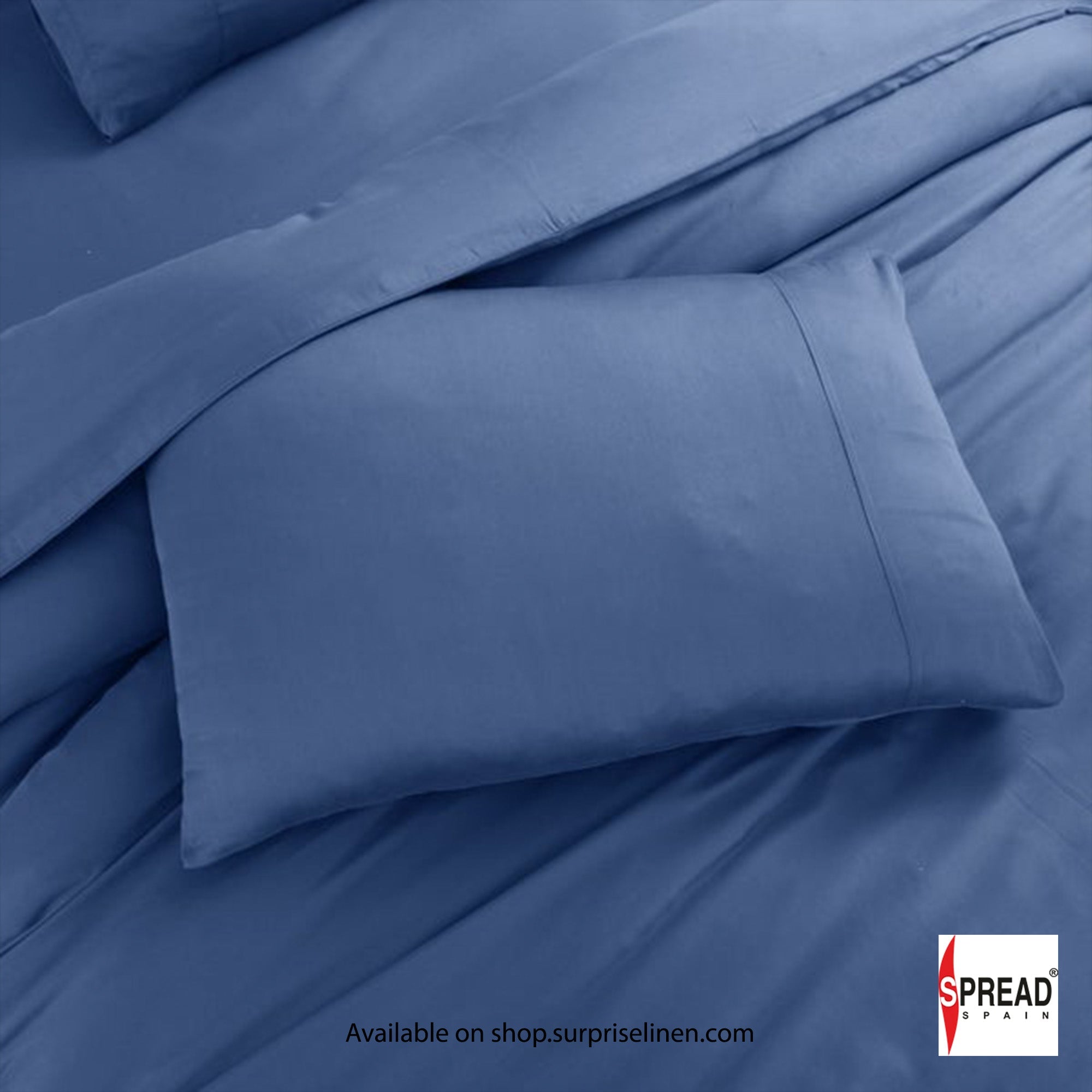 Spread Spain - Madison Avenue Collection 400 Thread Count 100% Cotton Bedding Set (Blue)