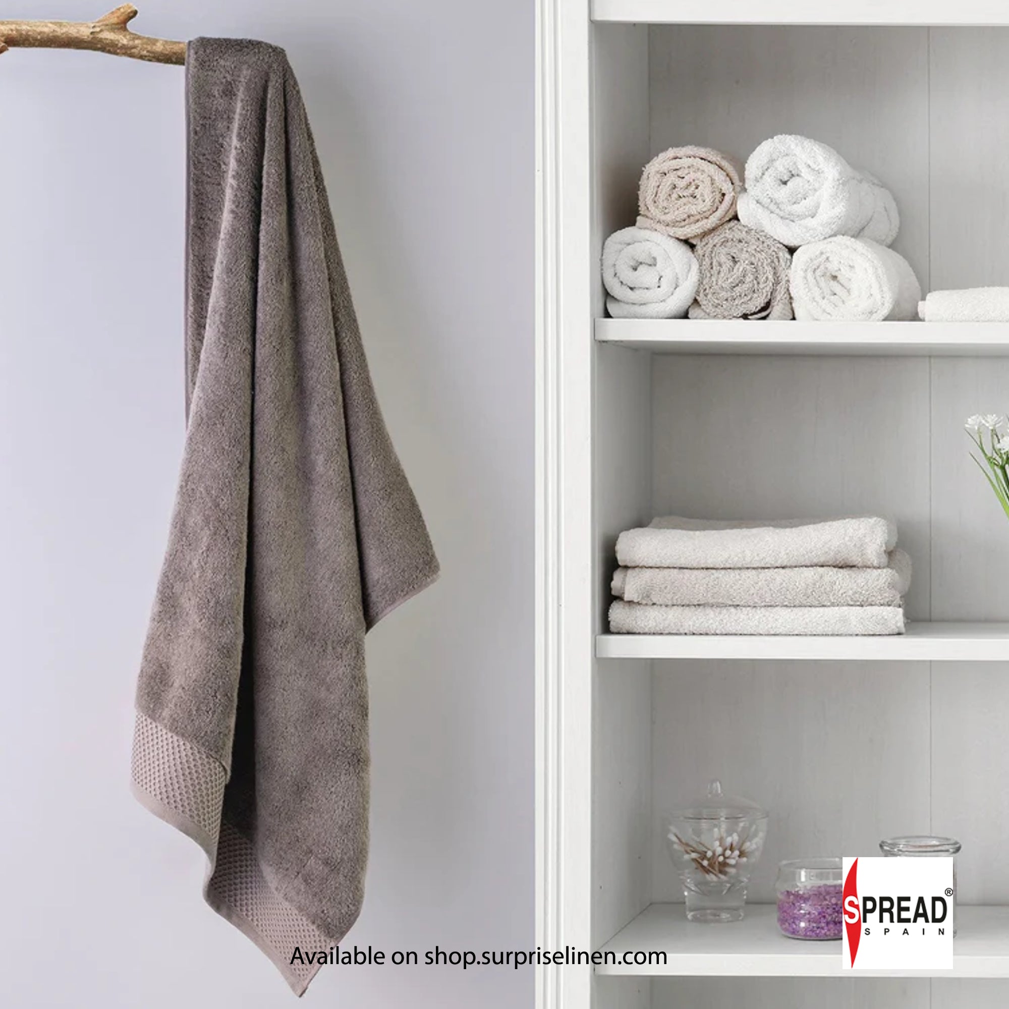 Spread Spain - His & Her Collection Made In Turkey 750 GSM Micro Modal Towels Tremendously Absorbent & Exceptionally Soft (Brown)