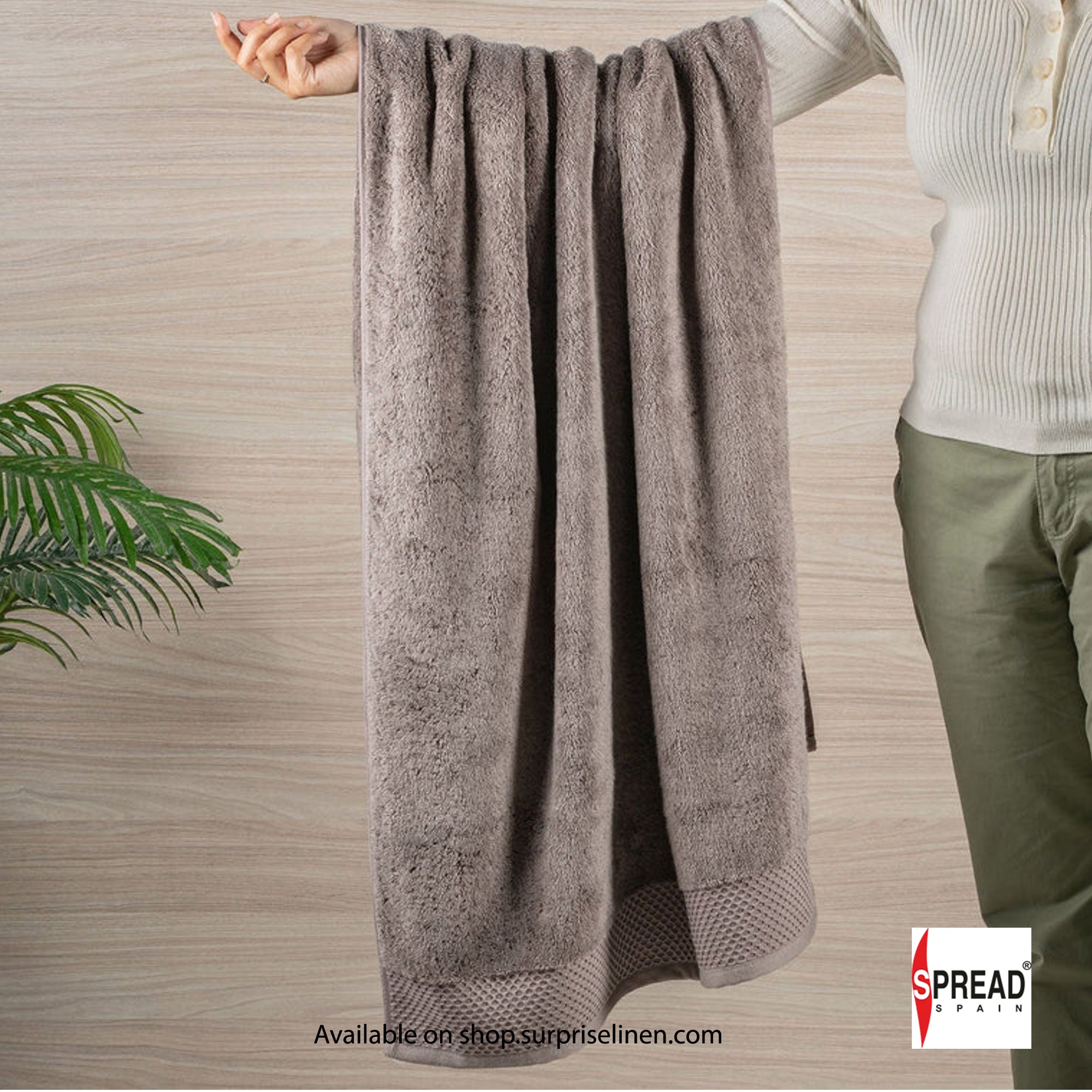 Spread Spain - His & Her Collection Made In Turkey 750 GSM Micro Modal Towels Tremendously Absorbent & Exceptionally Soft (Brown)