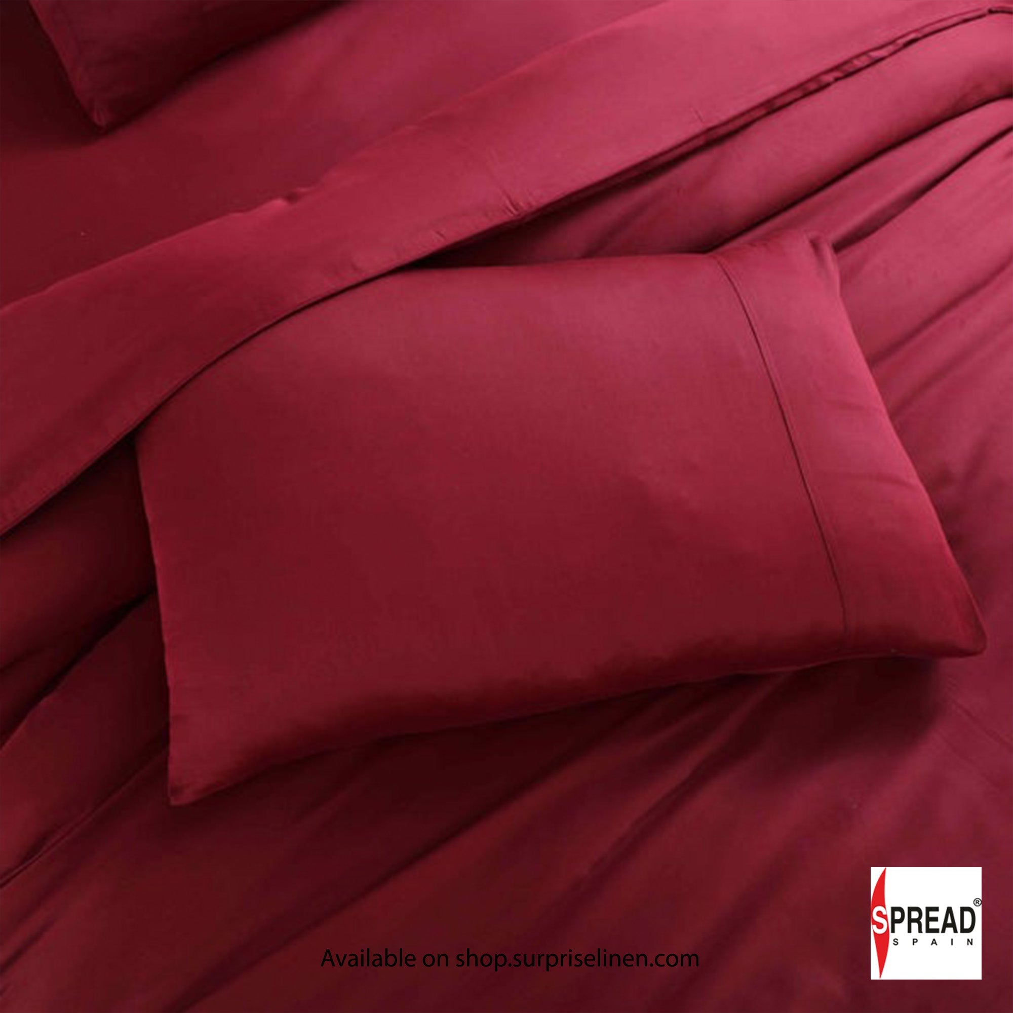 Spread Spain - Madison Avenue Collection 400 Thread Count 100% Cotton Bedding Set (Burgandy)