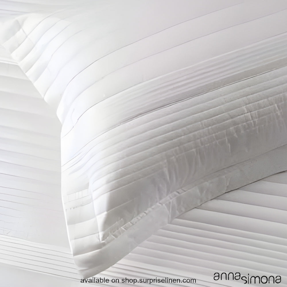 Anna Simona - Cadenza Cotton Satin 3 Pcs Bed Cover Set (White)