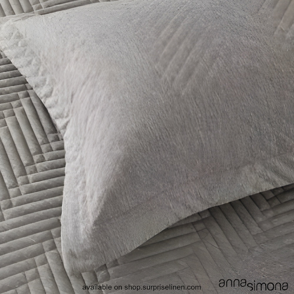 Anna Simona - Citrus Cotton 3 Pcs Bed Cover Set (Charcoal)