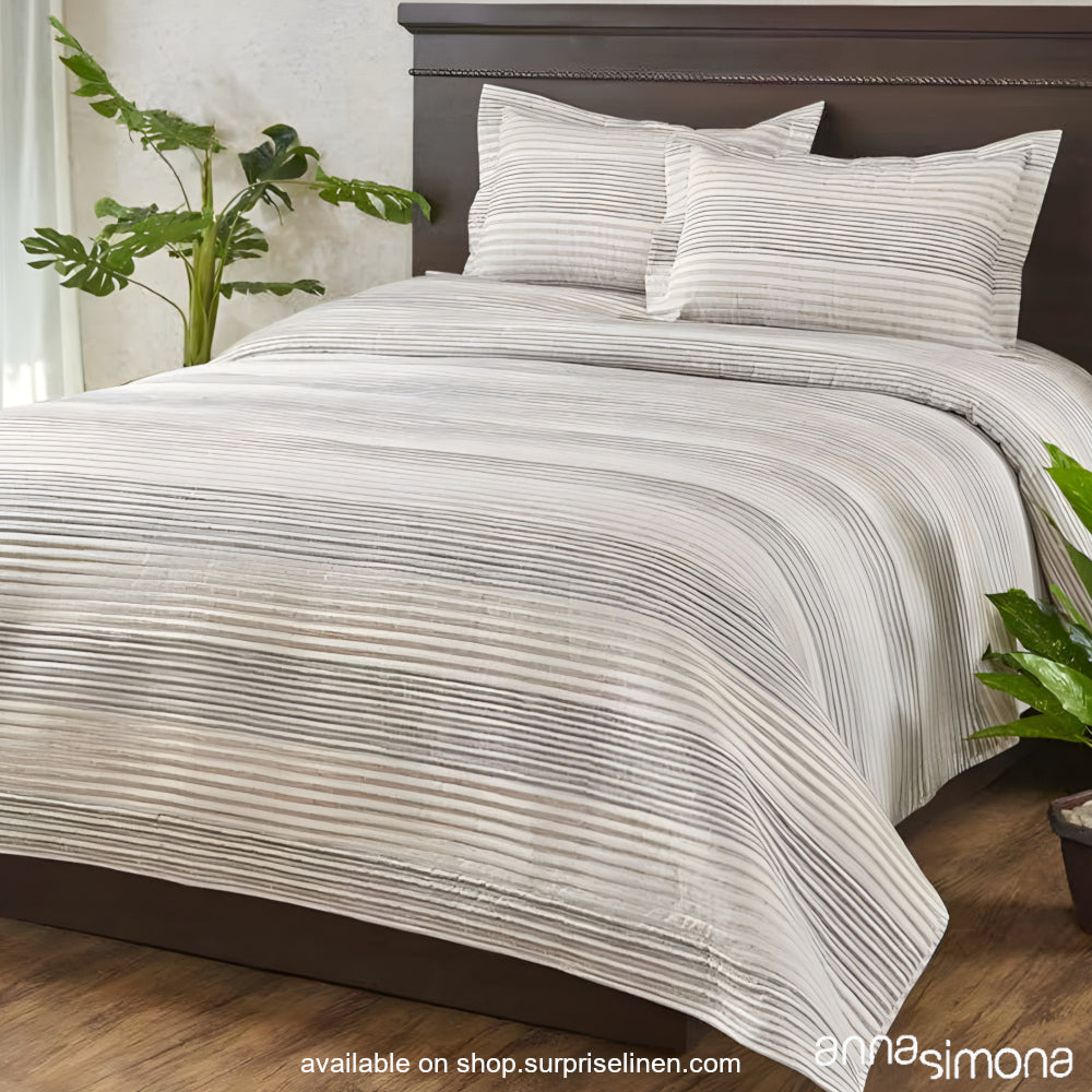 Anna Simona - Colaba Linen 3 Pcs Bed Cover Set (Natural)