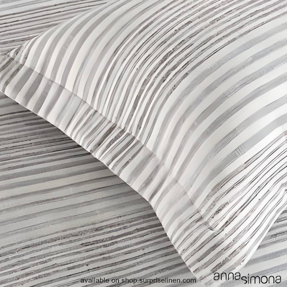 Anna Simona - Colaba Linen 3 Pcs Bed Cover Set (Grey)