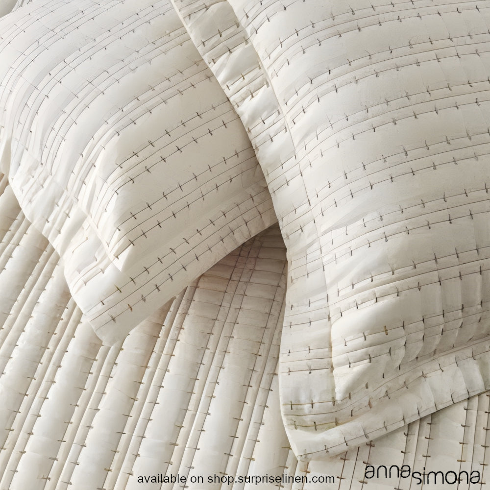 Anna Simona - Dune Viscose Linen 3 Pcs Bed Cover Set (Off White)