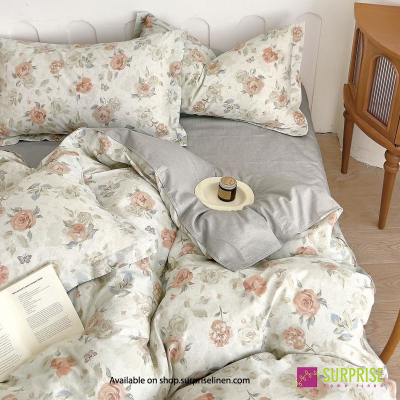 Midnight Botanica Charcoal Grey four-piece comforter set