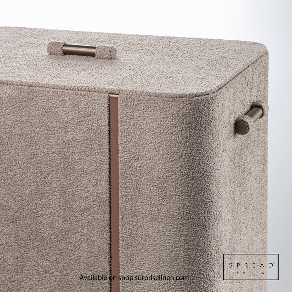 Spread Spain - French Boucle Metal Handcrafted Storage Collection Laundry Hamper (Mouse)