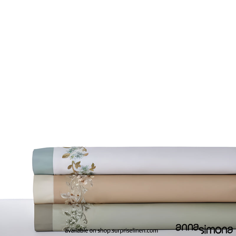 Anna Simona - Lulu King Size 400 TC Cotton Satin King Size Bedsheet Set (Craft Brown)