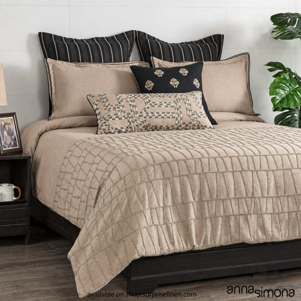 Anna Simona - Muse 7 Pcs Duvet Ensemble Set (Linen)
