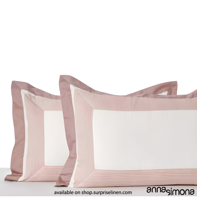 Anna Simona - Murray King Size 400 TC Cotton Satin King Size Bedsheet Set (Off White)