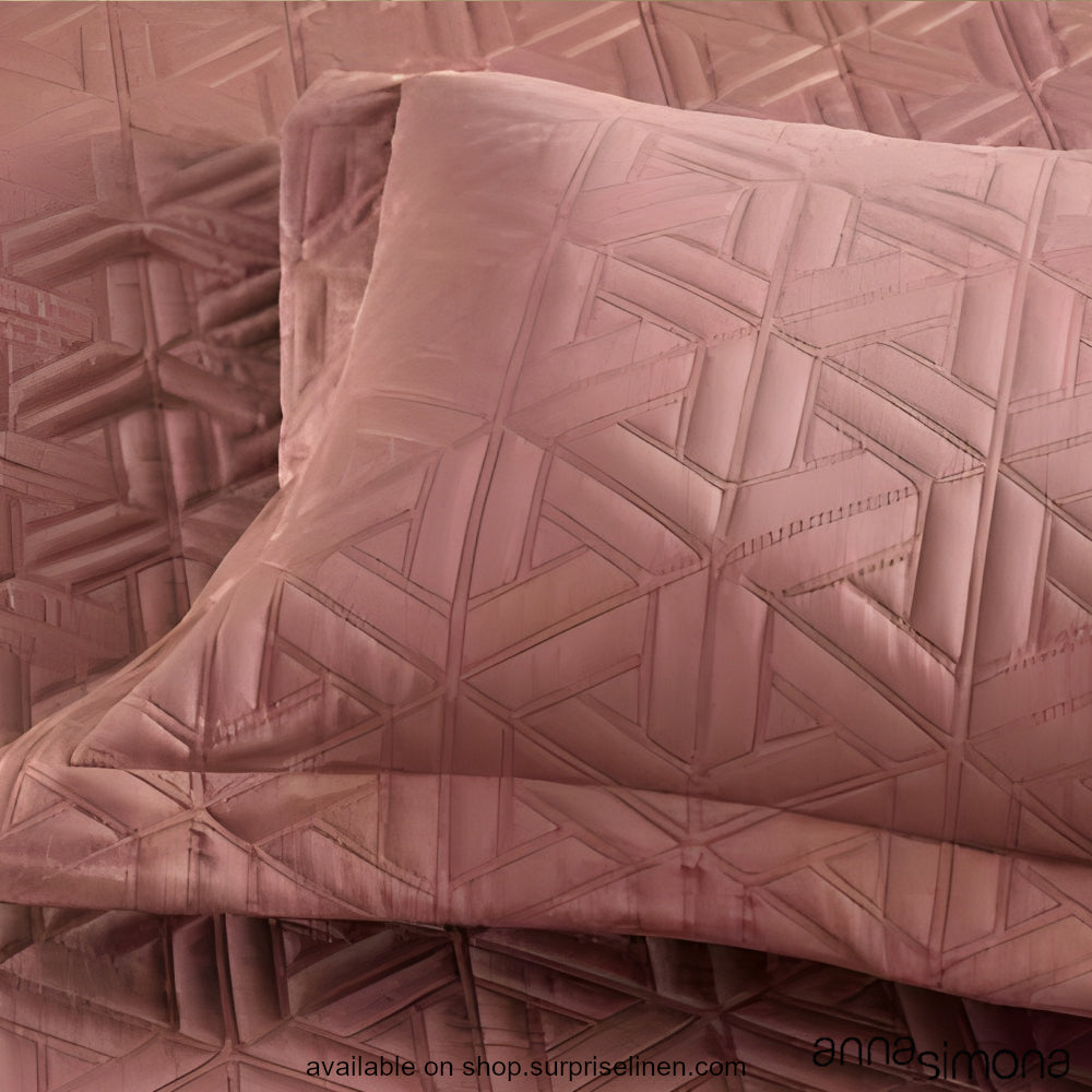 Anna Simona - Pinnacle Cotton Satin 3 Pcs Bed Cover Set (Terracota)