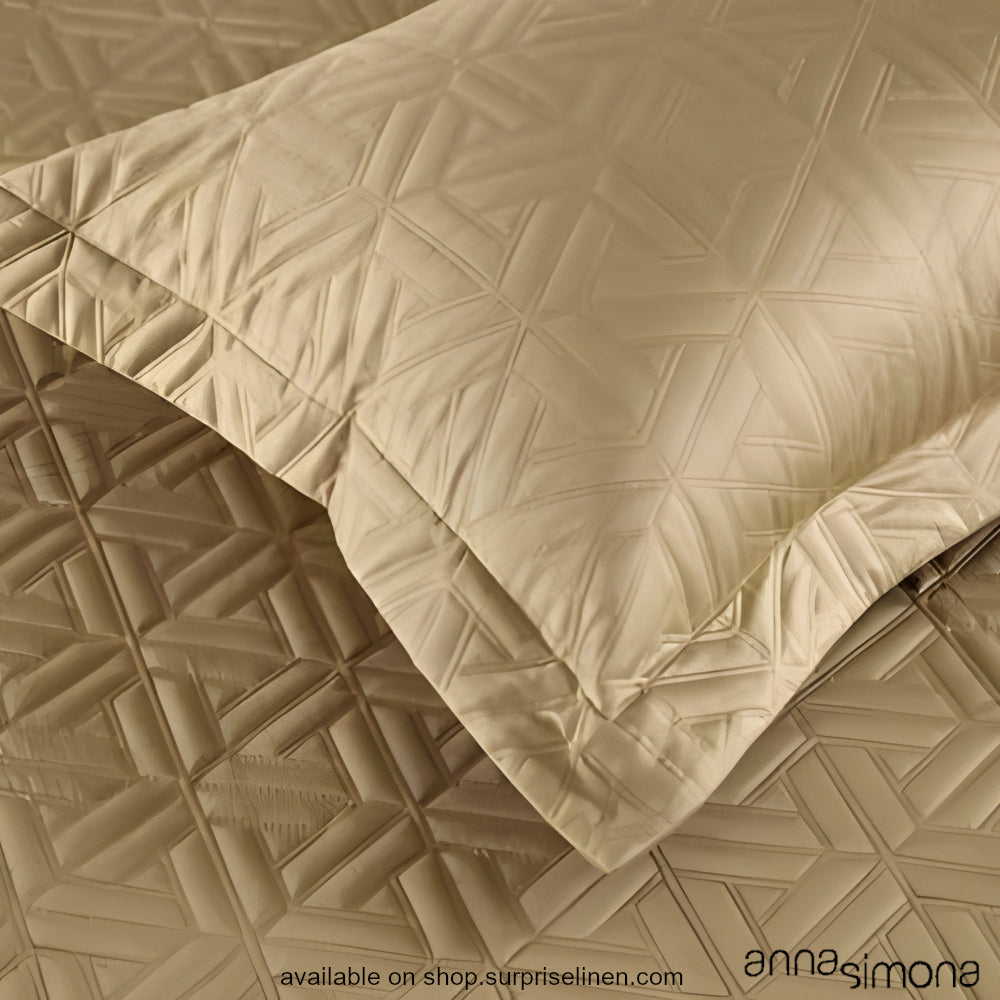 Anna Simona - Pinnacle Cotton Satin 3 Pcs Bed Cover Set (Khaki)