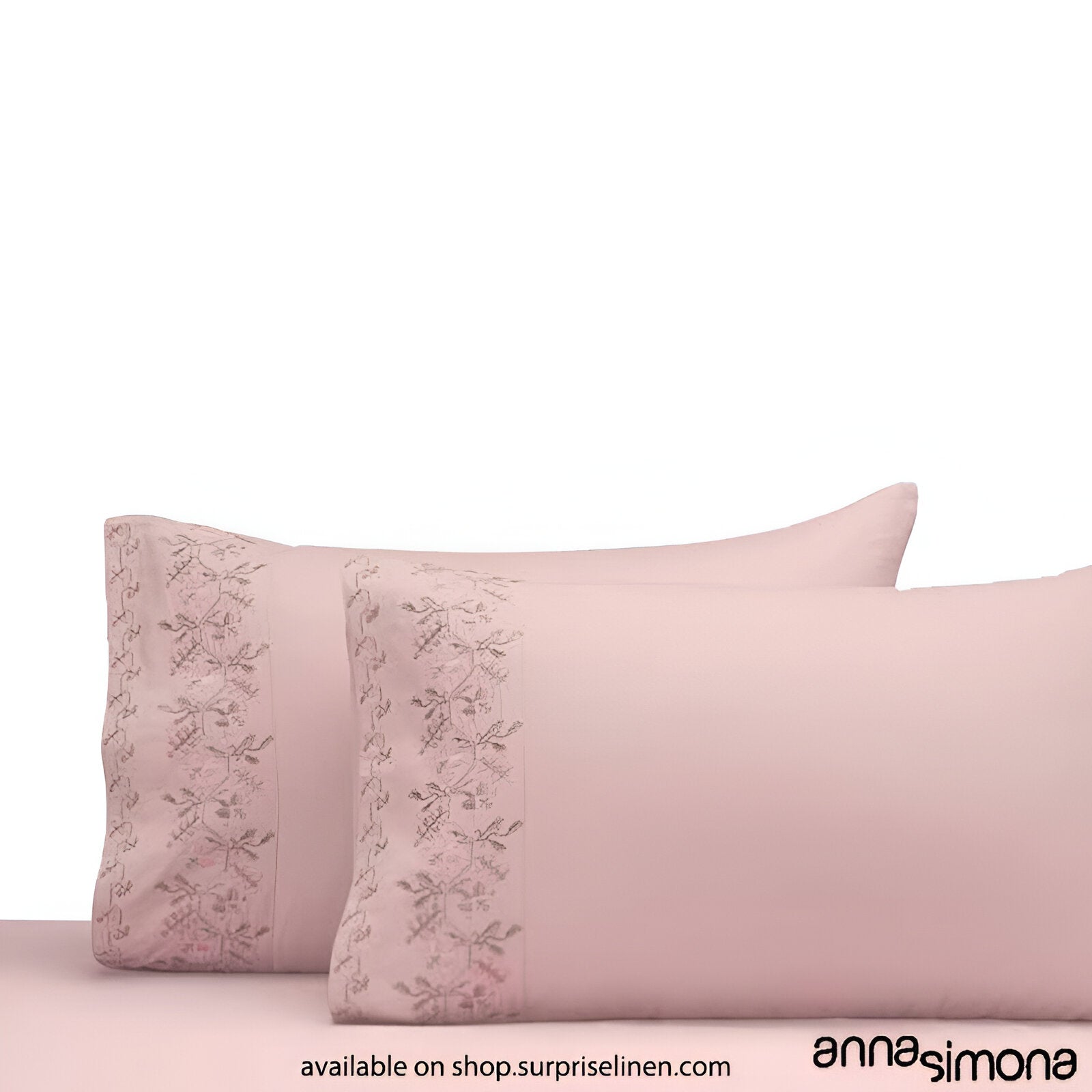 Anna Simona - Sophia King Size 400 TC Cotton Satin King Size Bedsheet Set (Flamingo Pink)