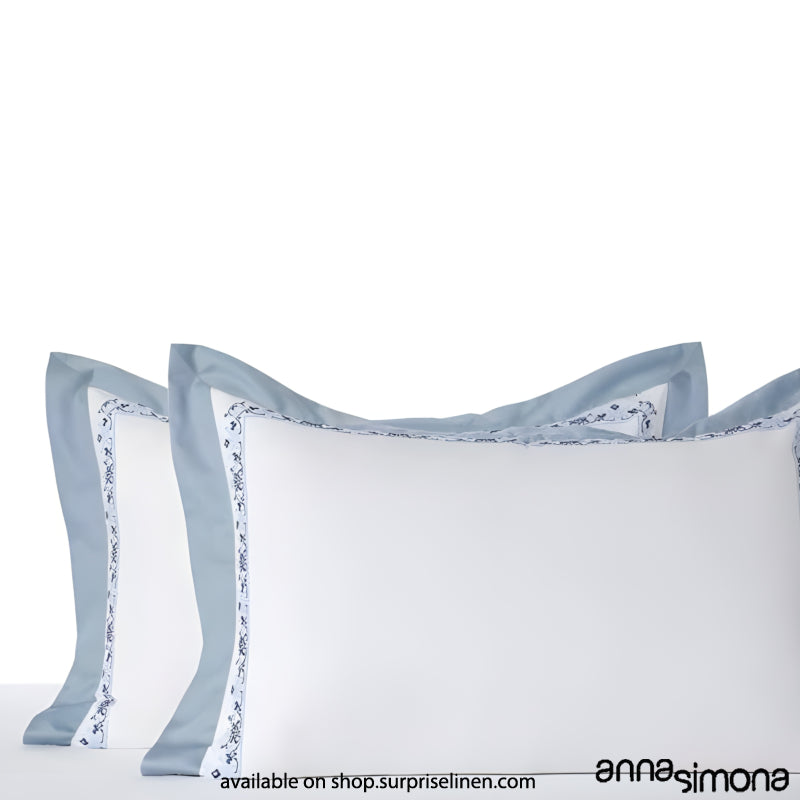 Anna Simona - Sara King Size 400 TC Cotton Satin King Size Bedsheet Set (White)