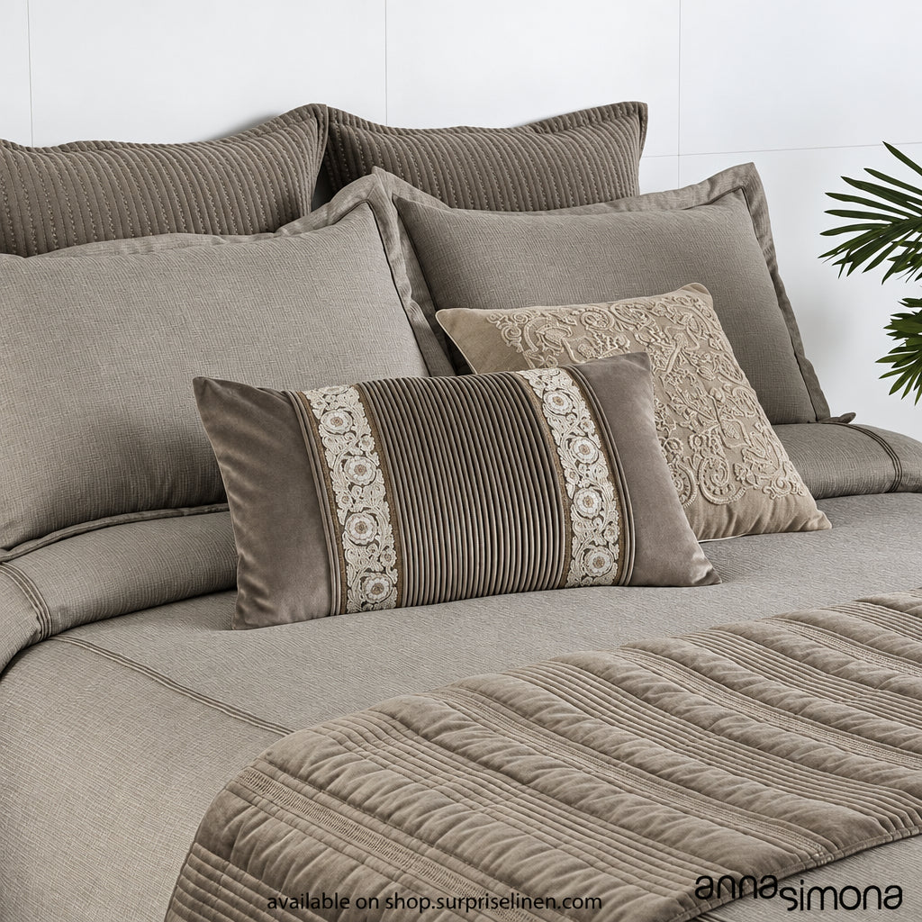 Anna Simona - Souvereign 8 Pcs Duvet Ensemble Set (Brown)