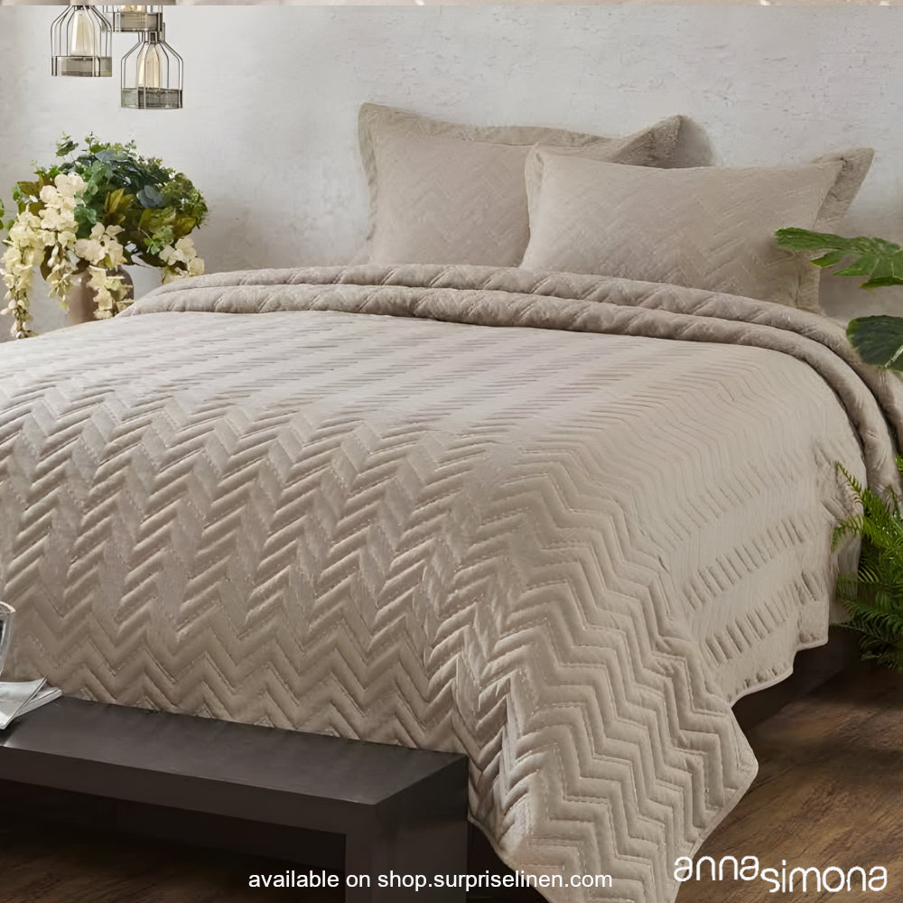 Anna Simona - Virtue 3 Pcs Bed Cover Set (Sand)